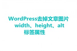 WordPress去掉文章正文中图片width、height、alt标签属性——秒云创业网