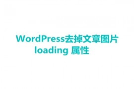WordPress去掉文章正文中图片loading属性的方法——秒云创业网