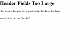 Request Header Fields Too Large Port 443解决办法——秒云创业网