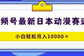 视频号日本动漫蓝海赛道，100%原创，小白轻松月入10000＋